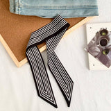 Trendy Striped Scarf Hair Wrap Bag Tie_Cwasc02986