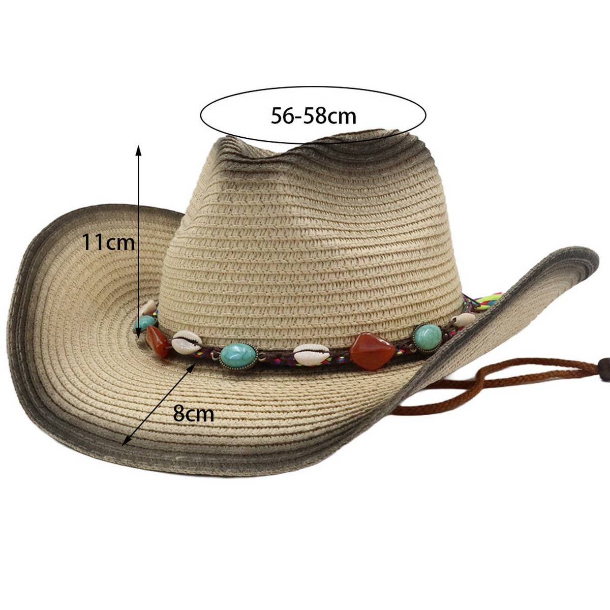 MEN WOMEN SPRAY PAINT COWBOY HAT FOR OUTDOORS_CWAH04489