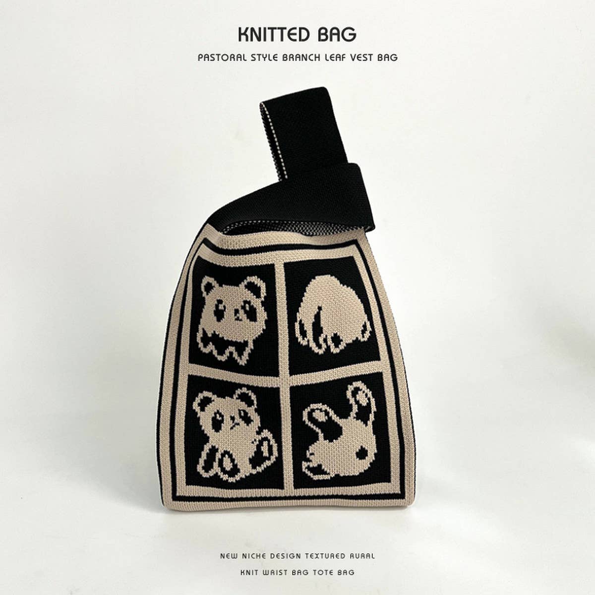 Cartoon Animal Series Knitted Handbag_Cwab2372