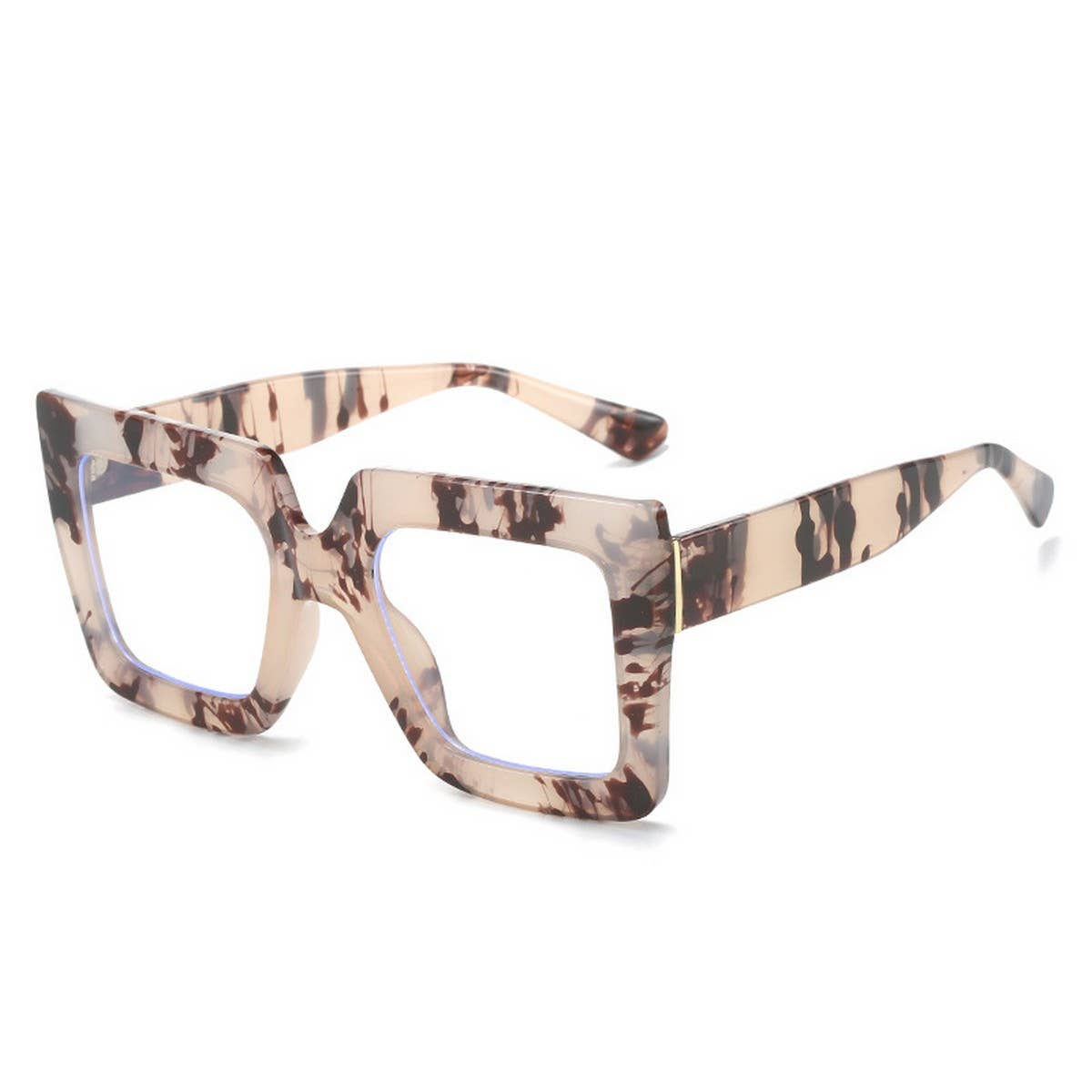 Tortoiseshell Square Frame Fashion Glasses_Cwasg0235