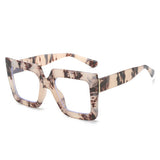 Tortoiseshell Square Frame Fashion Glasses_Cwasg0235