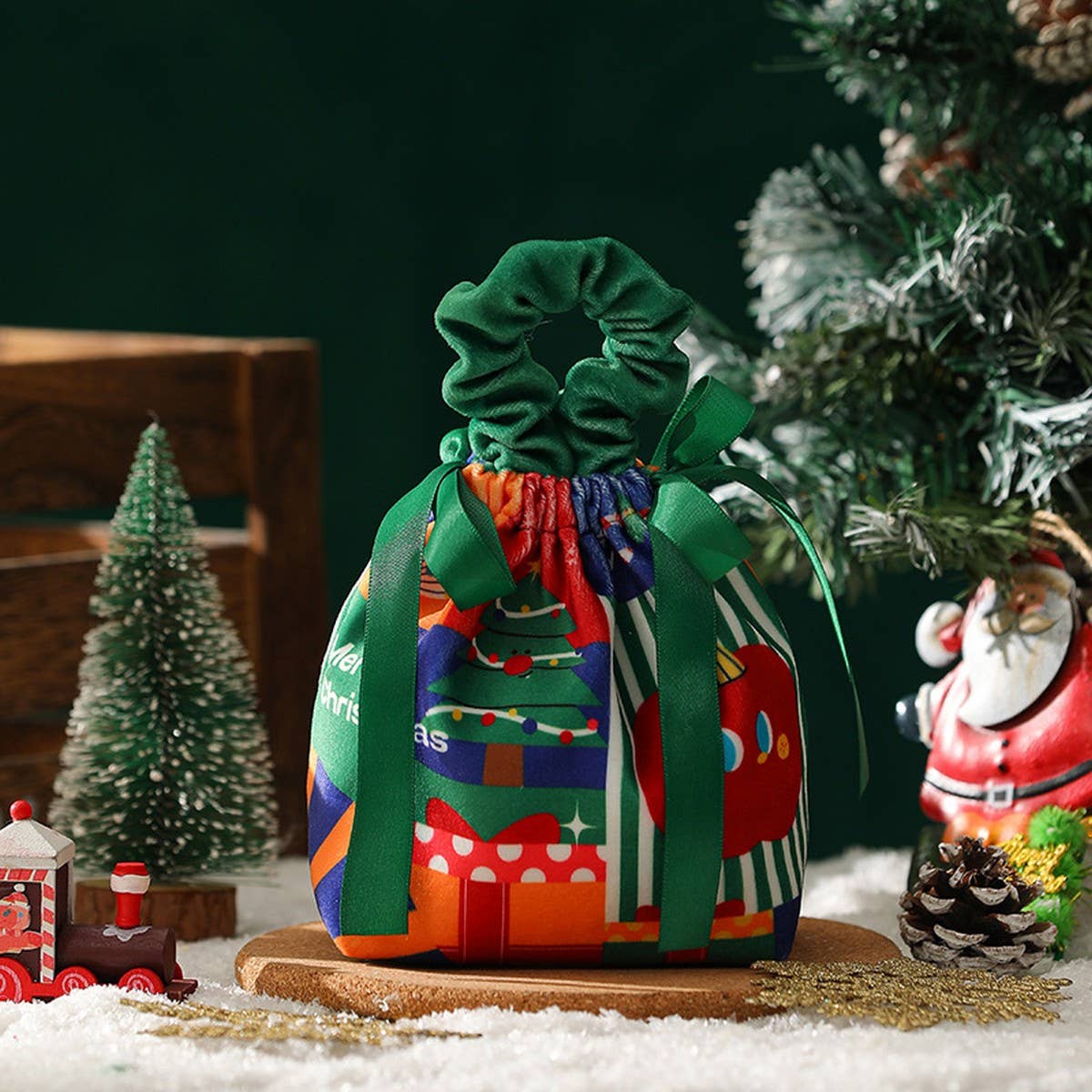 Velvet Apple Bag Christmas Eve Candy Gift Box_Cuab00758