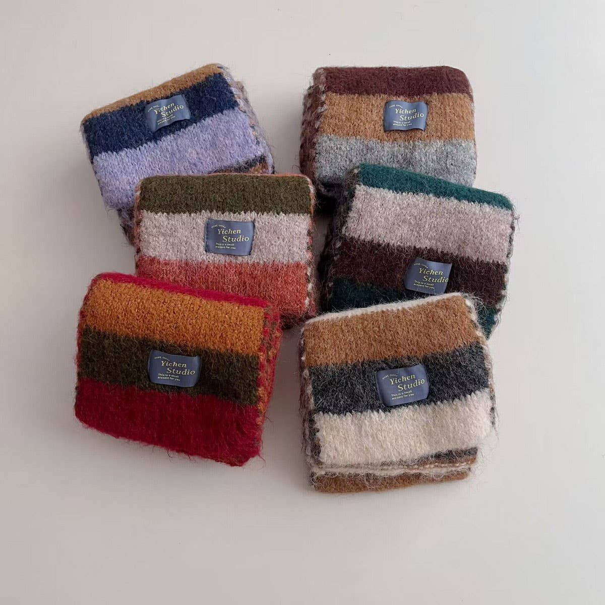 RAINBOW STRIPE KNIT SCARF FOR KIDS WINTER SCARF_CWASC2109