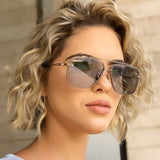 SQUARE FRAME SUNGLASSES METAL FRAMELESS SUNGLASSES_CWASG0561