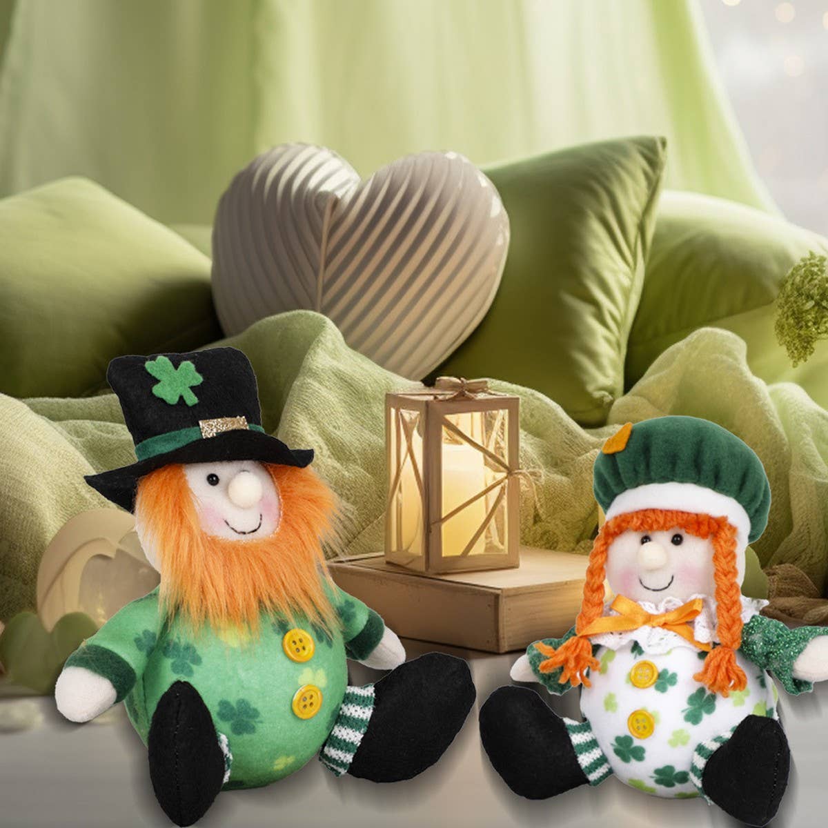 ST PATRICK GREEN FIGURINE ORNAMENT PENDANT_CWMM3452