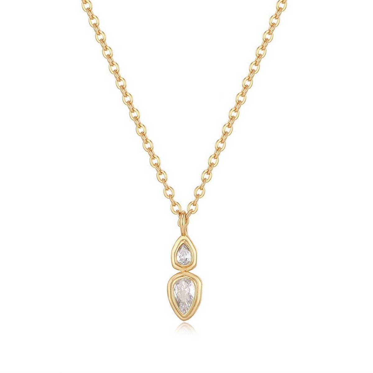 Zirconia Val Round Pendant Necklace_Cwmm5291