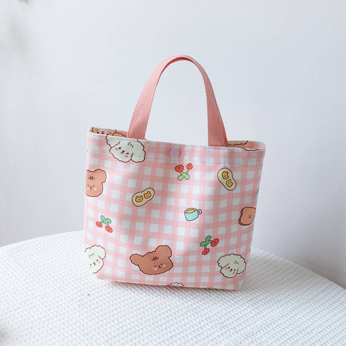 CUTE PRINTED LUNCH TOTE BAG FOR GIRLS SMALL_CWAB5662