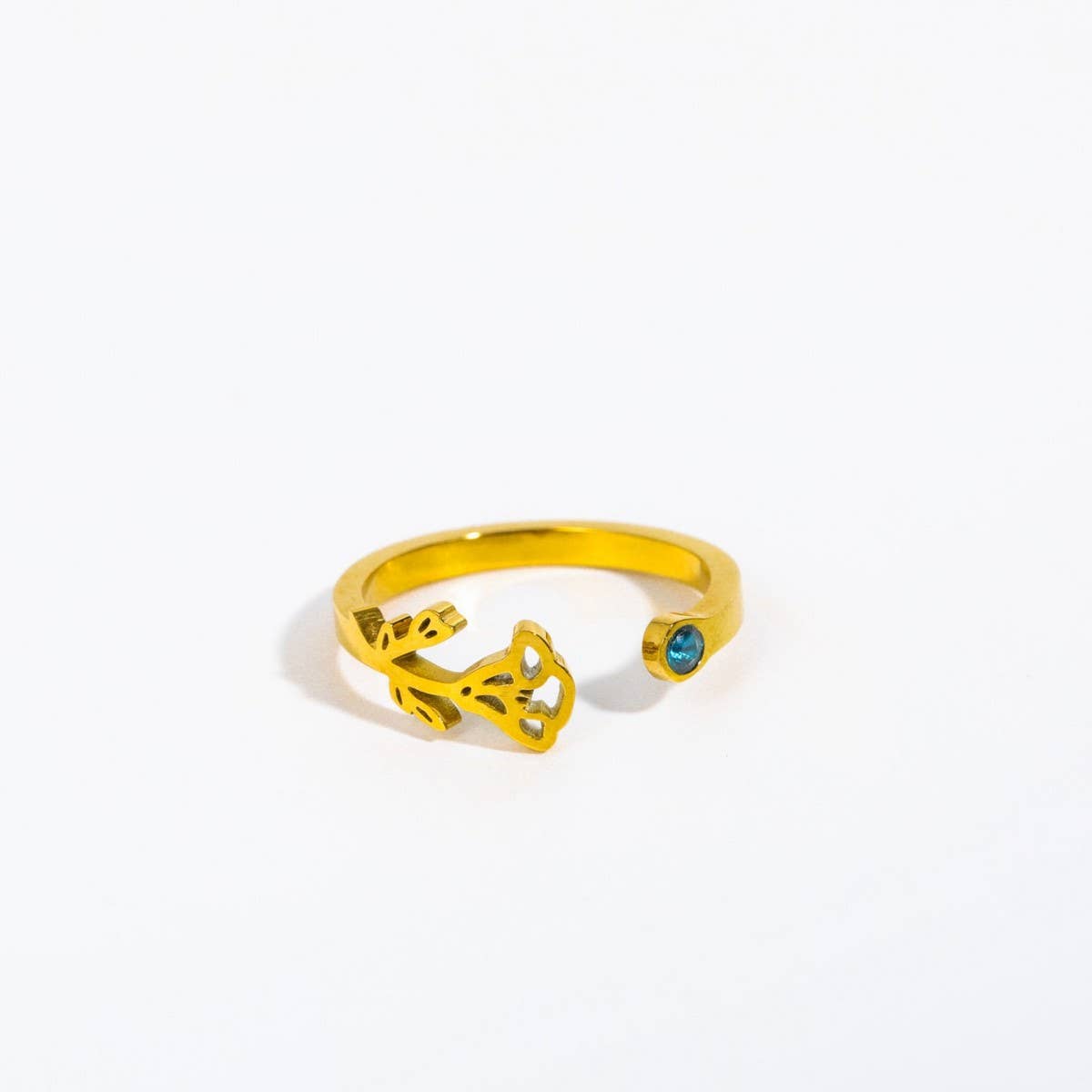 DECEMBER COLORED ZIRCONIA OPEN RING_CWMM5739
