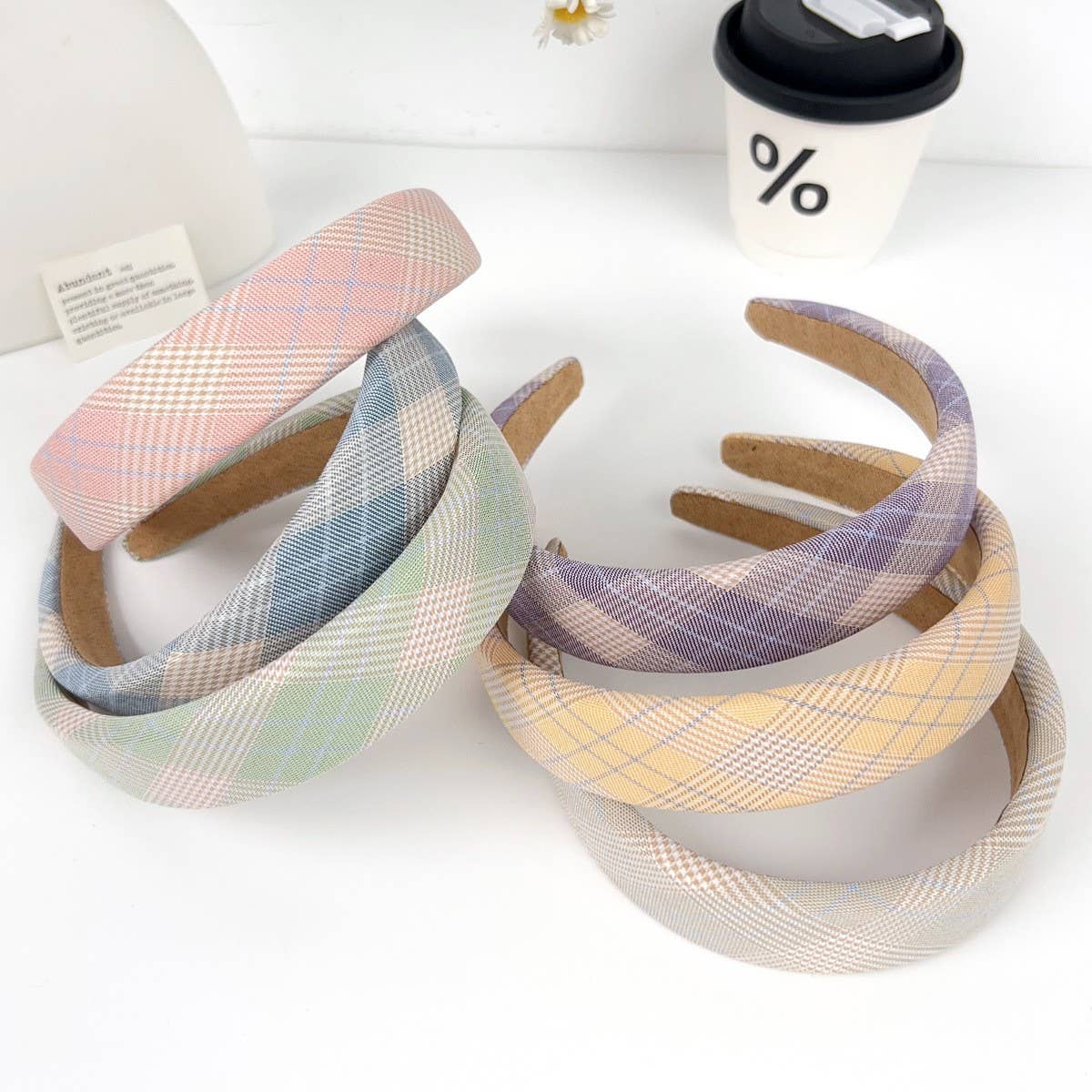 SMALL FRESH PLAID SIMPLE HEADBAND_CWAHA2080