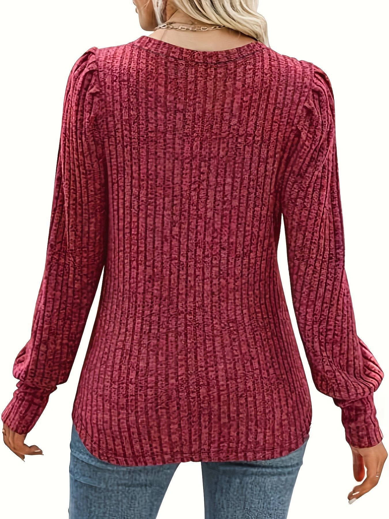 Solid Color Fur Pit Stripe Round Neck T-Shirt