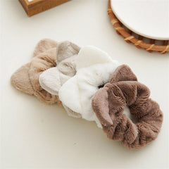 Fuzzy Cat Ears Hair Scrunchies For Winter_Cwaha0375