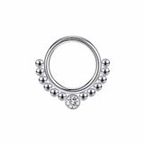 GEOMETRIC TITANIUM NOSE STUD WITH ZIRCON_CWMM9527