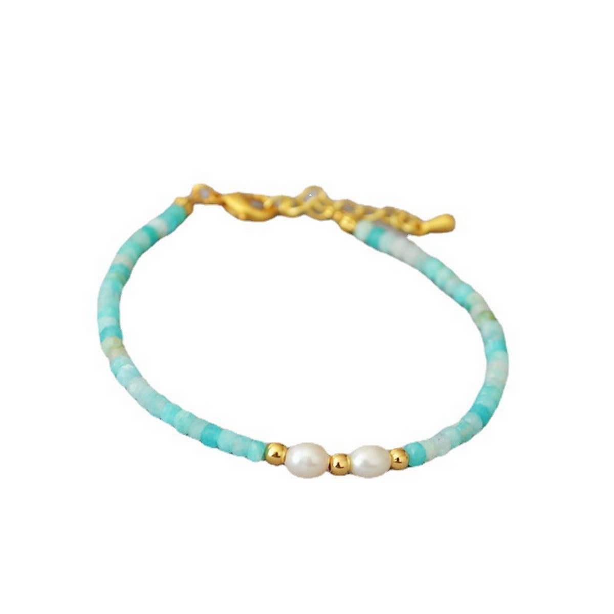 Tourmaline Pearl Hand-Beaded Bracelet