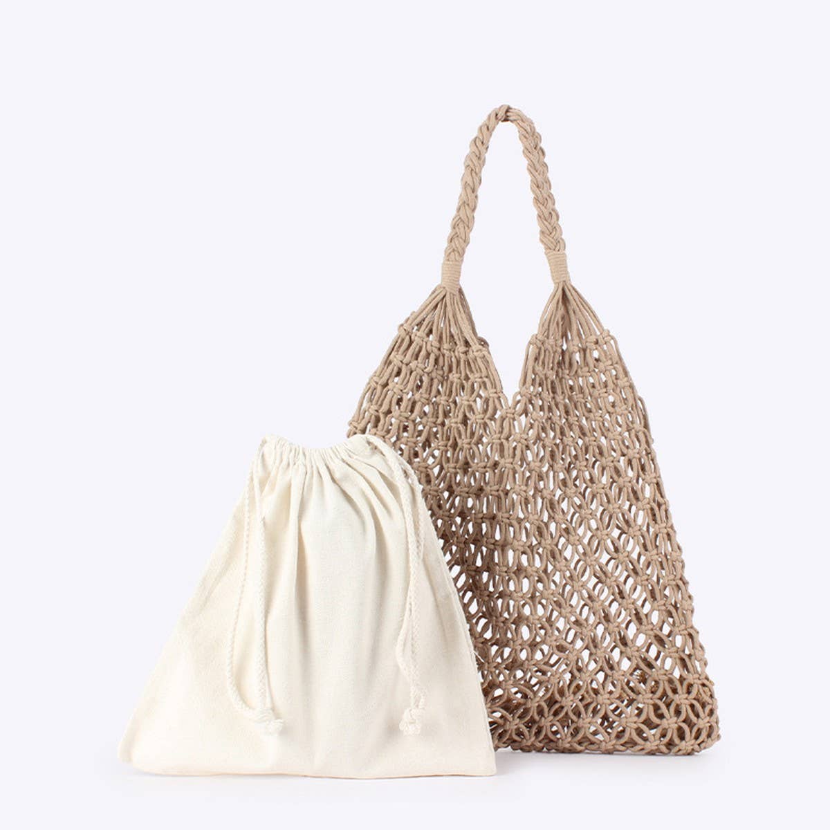 Trendy Woven Beach Bag With Mesh Spacious Interior_Cwab4671