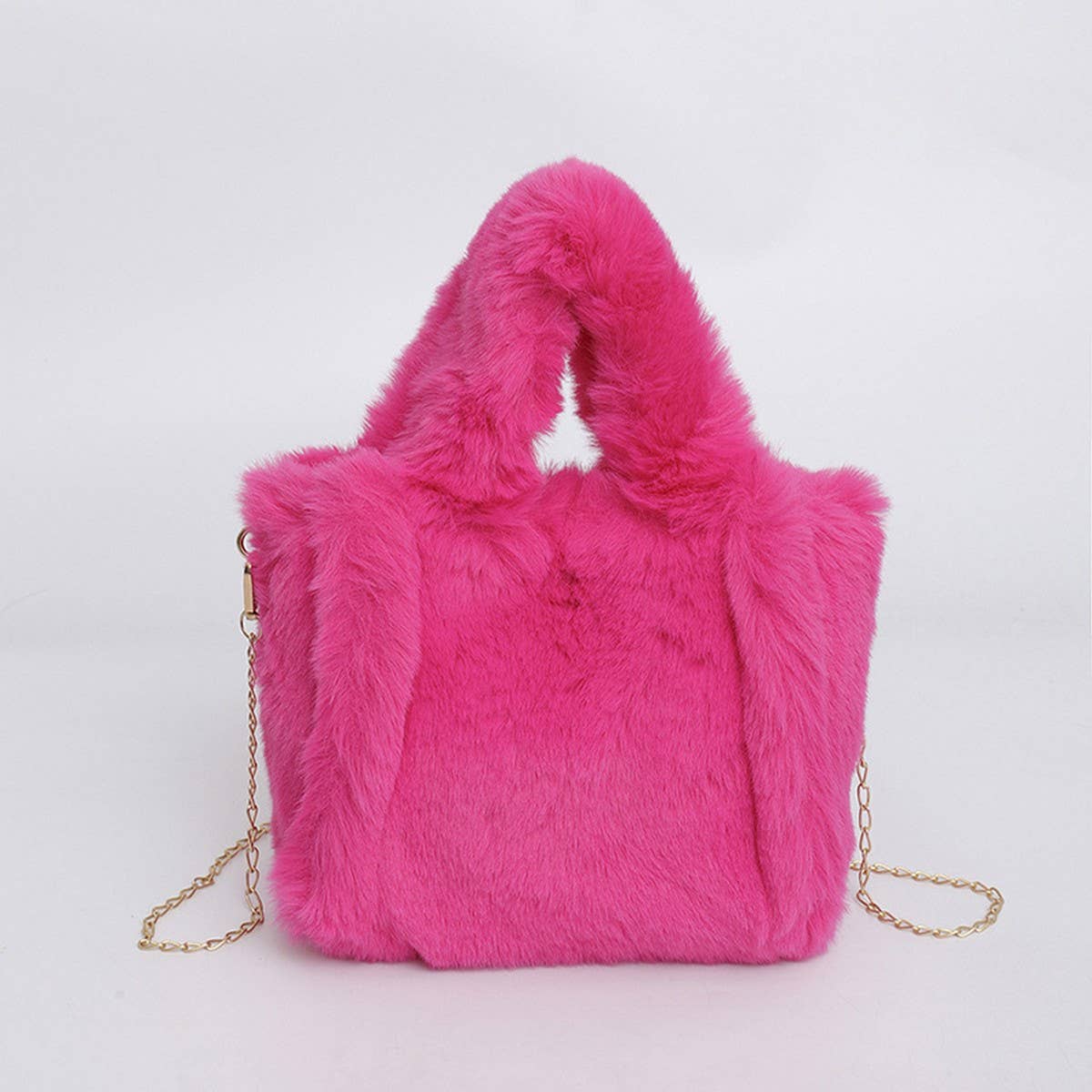 FLUFFY FUR HANDBAG WOMEN CHAIN SHOULDER BAG_CUAB00584