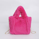 FLUFFY FUR HANDBAG WOMEN CHAIN SHOULDER BAG_CUAB00584