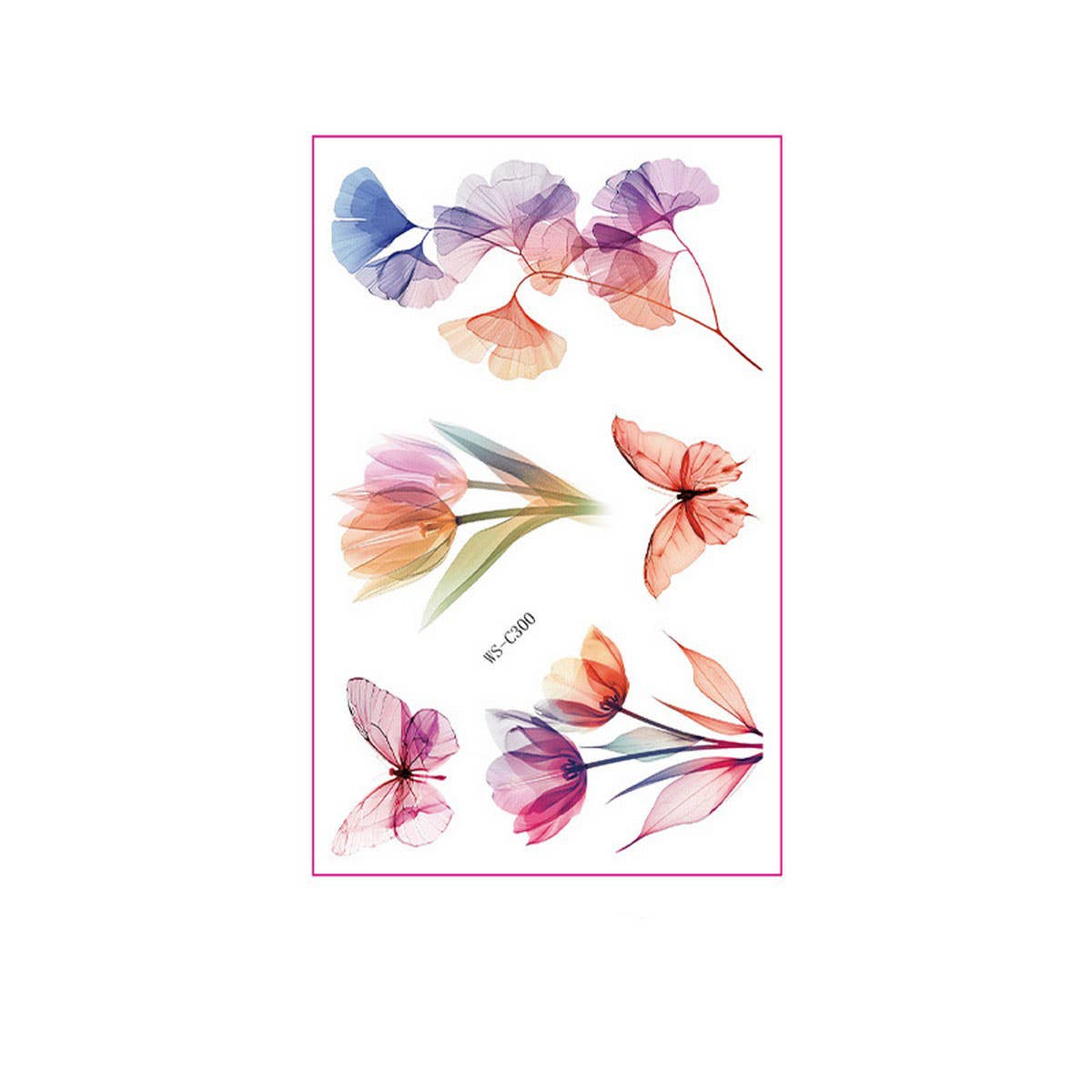 Watercolor Flower Tattoos For Hand Collarbone_Cwmm8270