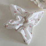 SMALL CHERRY SWEET FRESH FABRIC SQUARE HAIR BAND_CWAHA3707