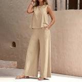The Trend Of All Round Neck Casual Cotton Suit