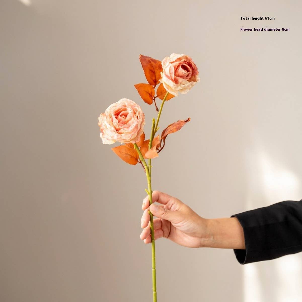 INK STYLED BURNT EDGE ROSE BOUQUET FOR DECOR_CWMM6572