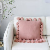 CREATIVE SOLID COLOR TASSEL WOOL THROW PILLOW_CWMM2368