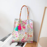 Floral Canvas Tote Bag For Women, Large Size_Cwab5677