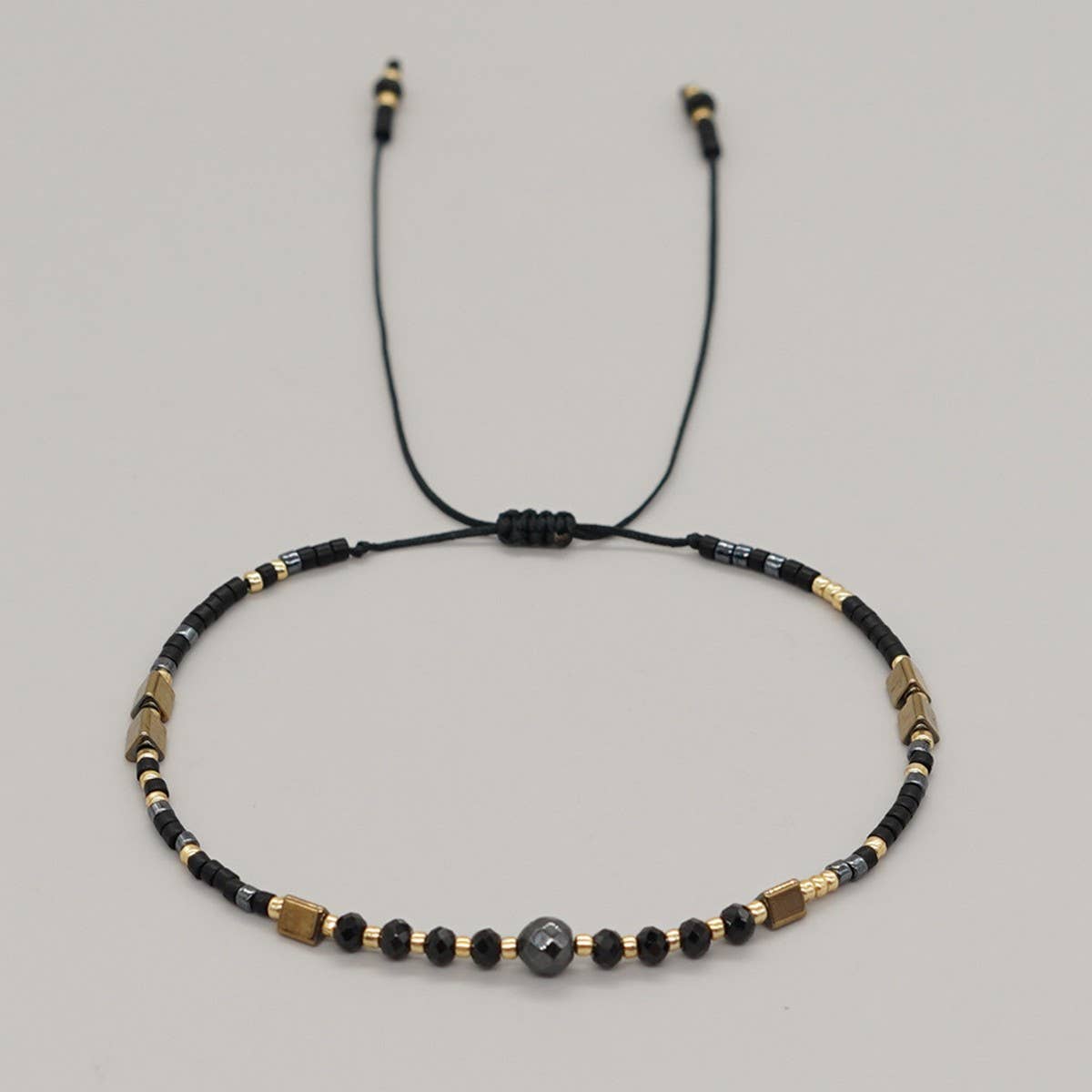 RICE BEAD HAND WOVEN SEMI PRECIOUS STONE BRACELET_CWMM3801