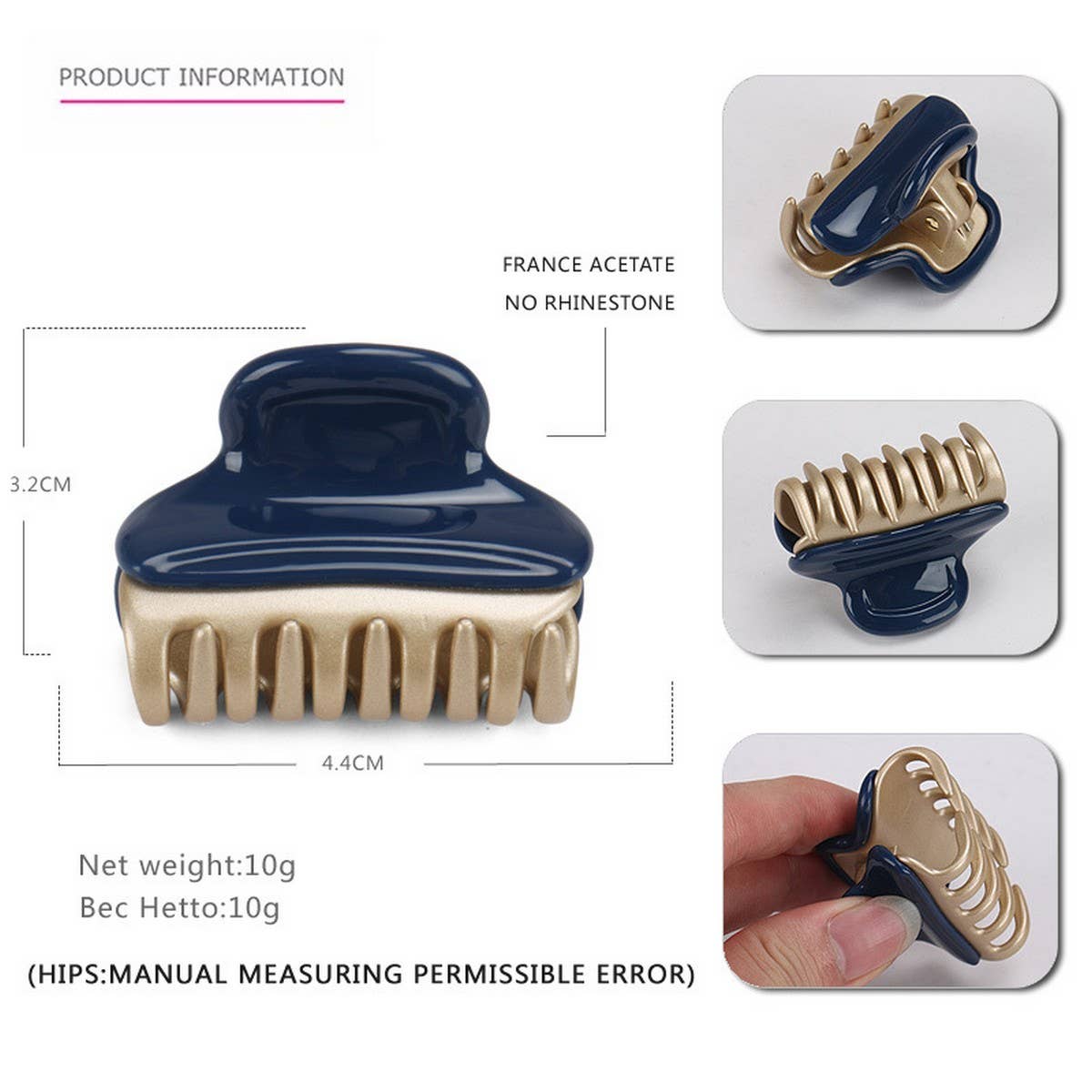 ACETATE GLOSSY MEDIUM SIZE HAIRPIN_CWAHA4242