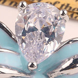 FLOWER DESIGN STUD EARRINGS_CWAJE0485