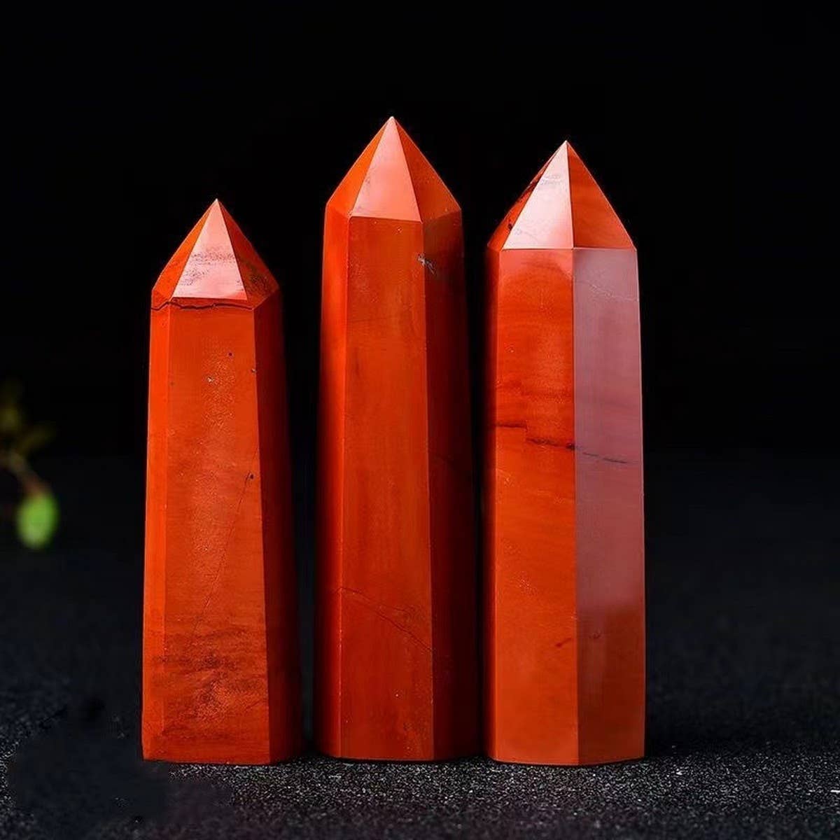 RED JASPER CRYSTAL POINT HEX TOWER_CWMM8126