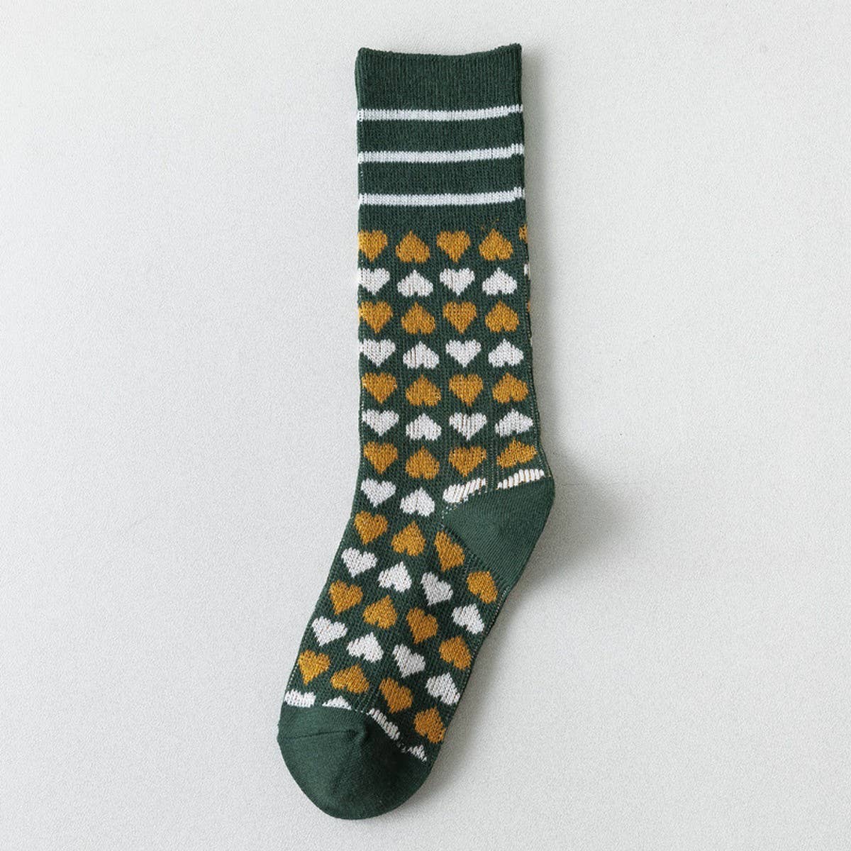 Vintage Love Print Mid-Tube Socks For Women_Cwms0409