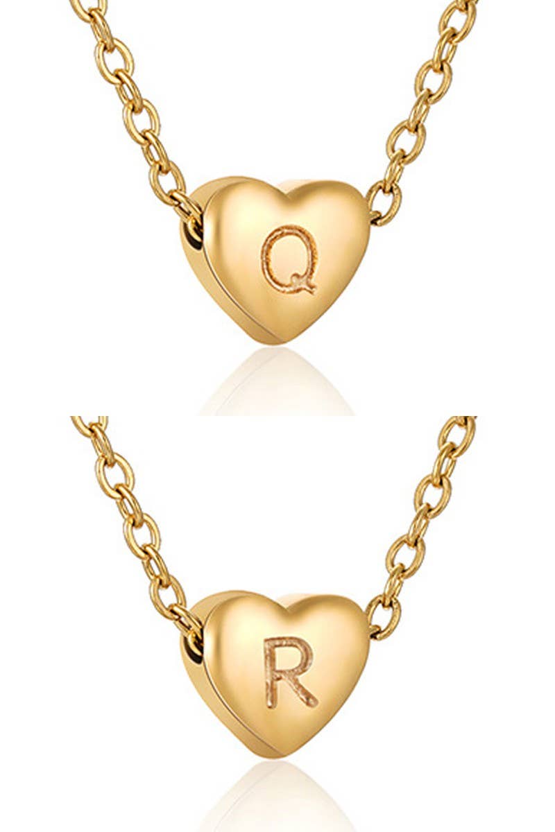 Heart Alphabet Initials Pendant Necklace_Cwaje220