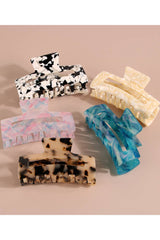 3 22 TORTOISE SHELL FLAT WOMENS HAIR CLAW CLIP_CWAHA0099