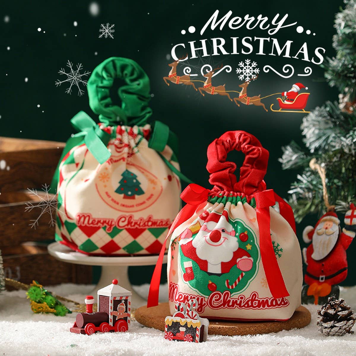 Velvet Apple Bag Christmas Eve Candy Gift Box_Cuab00758