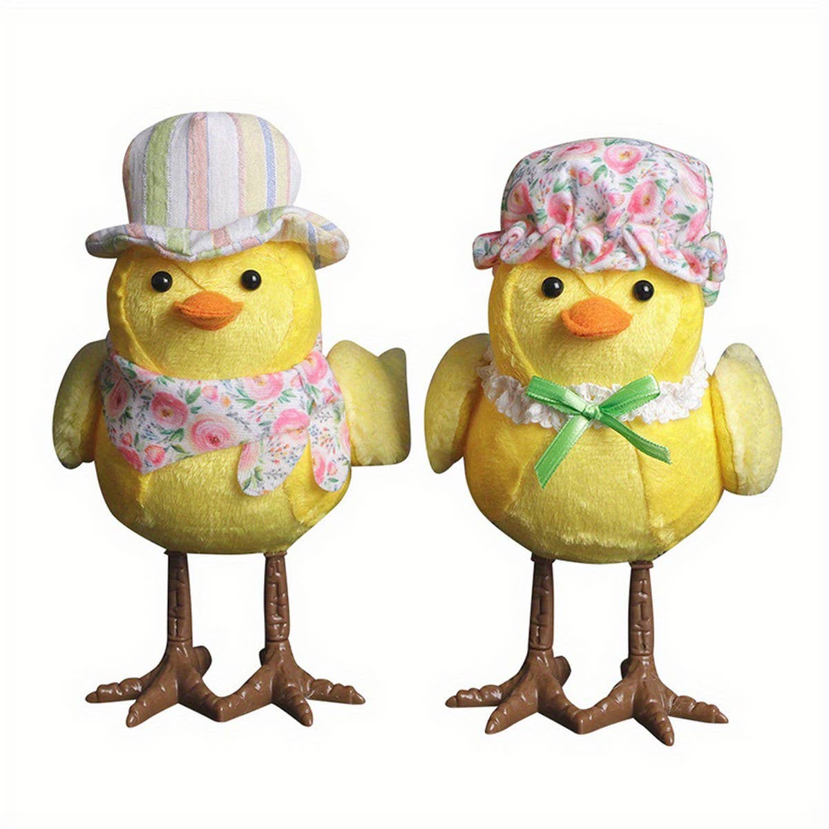 EASTER COUPLE LIGHTED YELLOW HOODED BIRD ORNAMENTS_CWMM3485