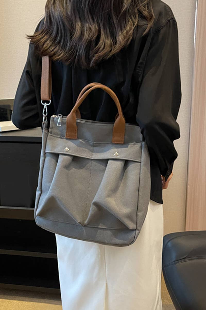 Wrinkled Pocket Large Canvas Messenger Bag_Cuab0100