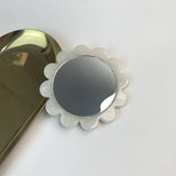 FLORAL HANDHELD ROUND MIRROR PORTABLE MAKEUP MIRROR_CWMM6390