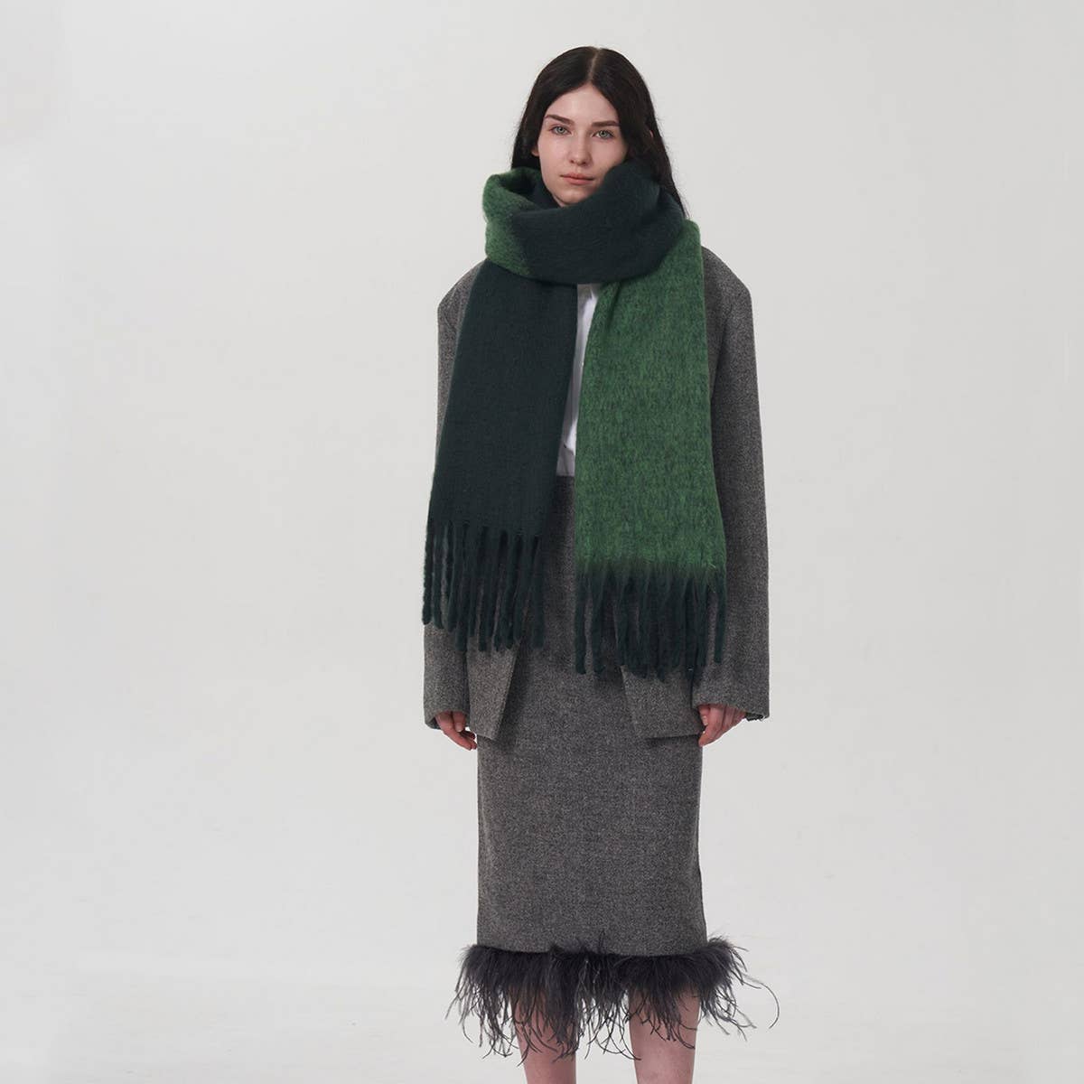 AUTUMN WINTER DOUBLE COLOR FAUX CASHMERE SCARF_CWASC0329