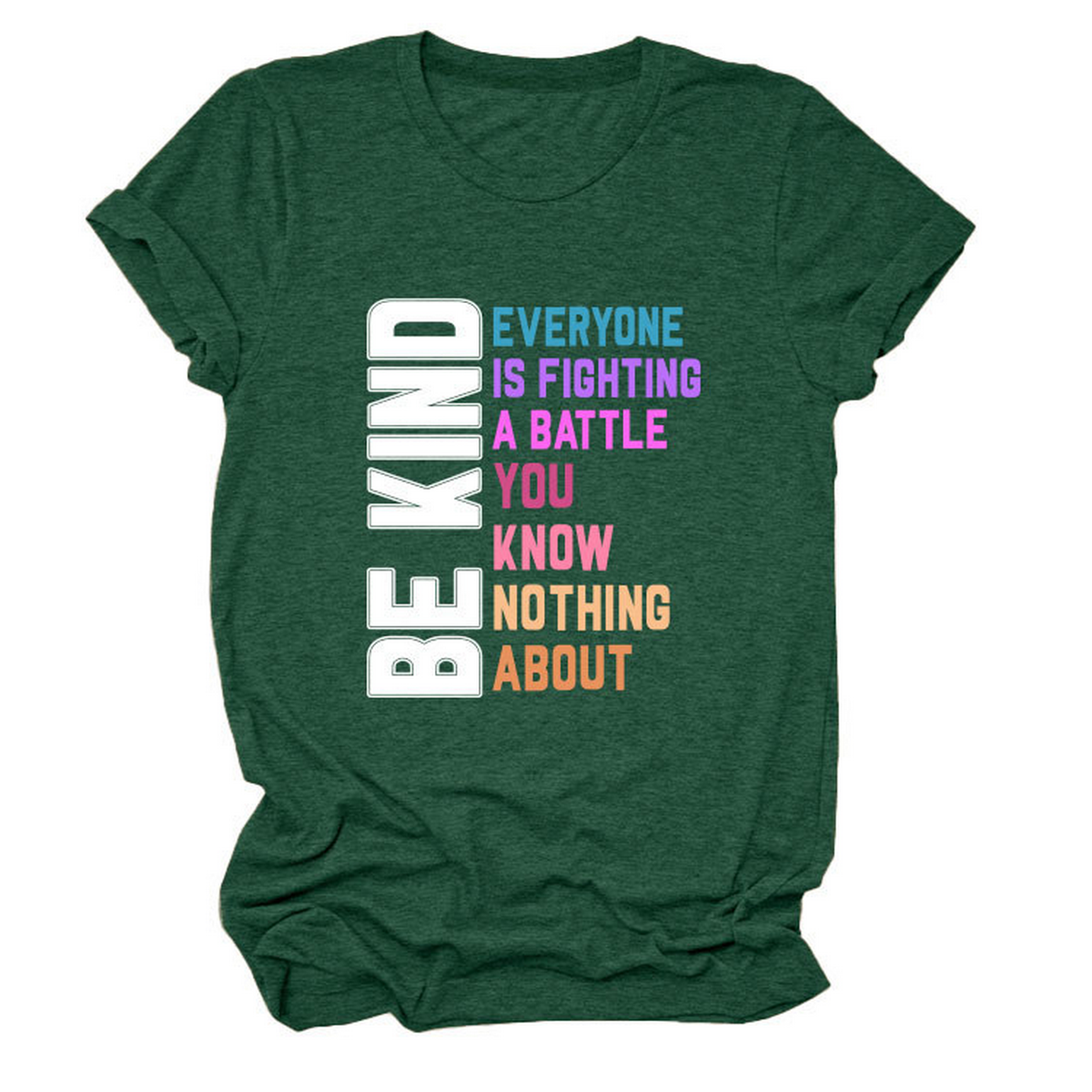 Trendy Womens Tee With Kindness Slogan