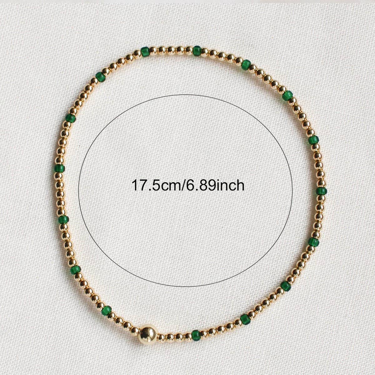 BOHEMIAN STYLE STACKING GOLD ANDCOPPER BEADBRACELET_CWMM3876