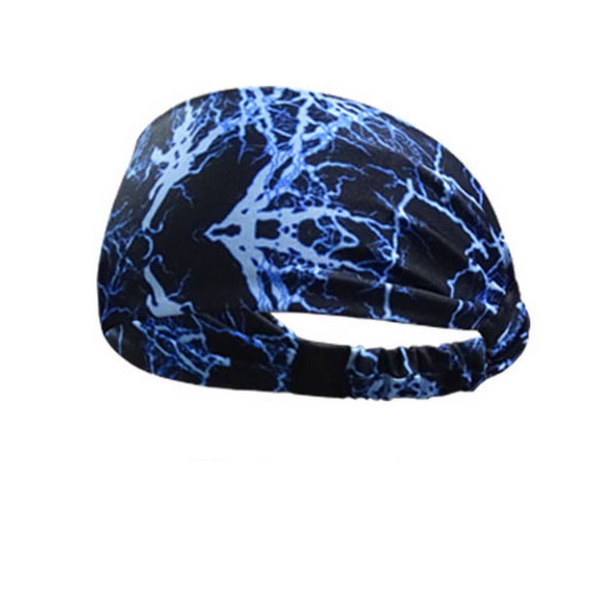 Wide Printed Sports Headband For Yoga Workouts_Cwmm7949