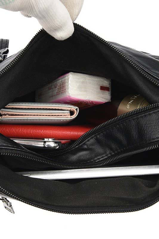 Washed Leather Cross Border Shoulder Bag_Cuab0058