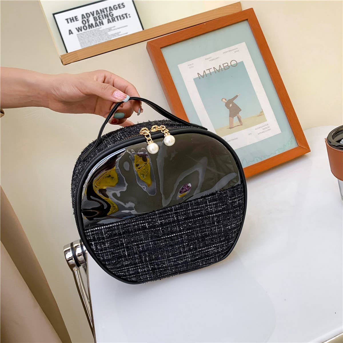 NEW FASHION ROUND LARGE CAPACITY COSMETIC BAG_CWAB4451