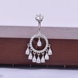 TEARDROP TASSEL NAVEL RING LUXURY PIERCING_CWMM9369