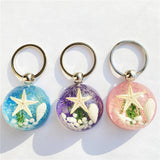 NEW CARTOON STARFISH AMBER KEYCHAIN PENDANT_CWMM3696