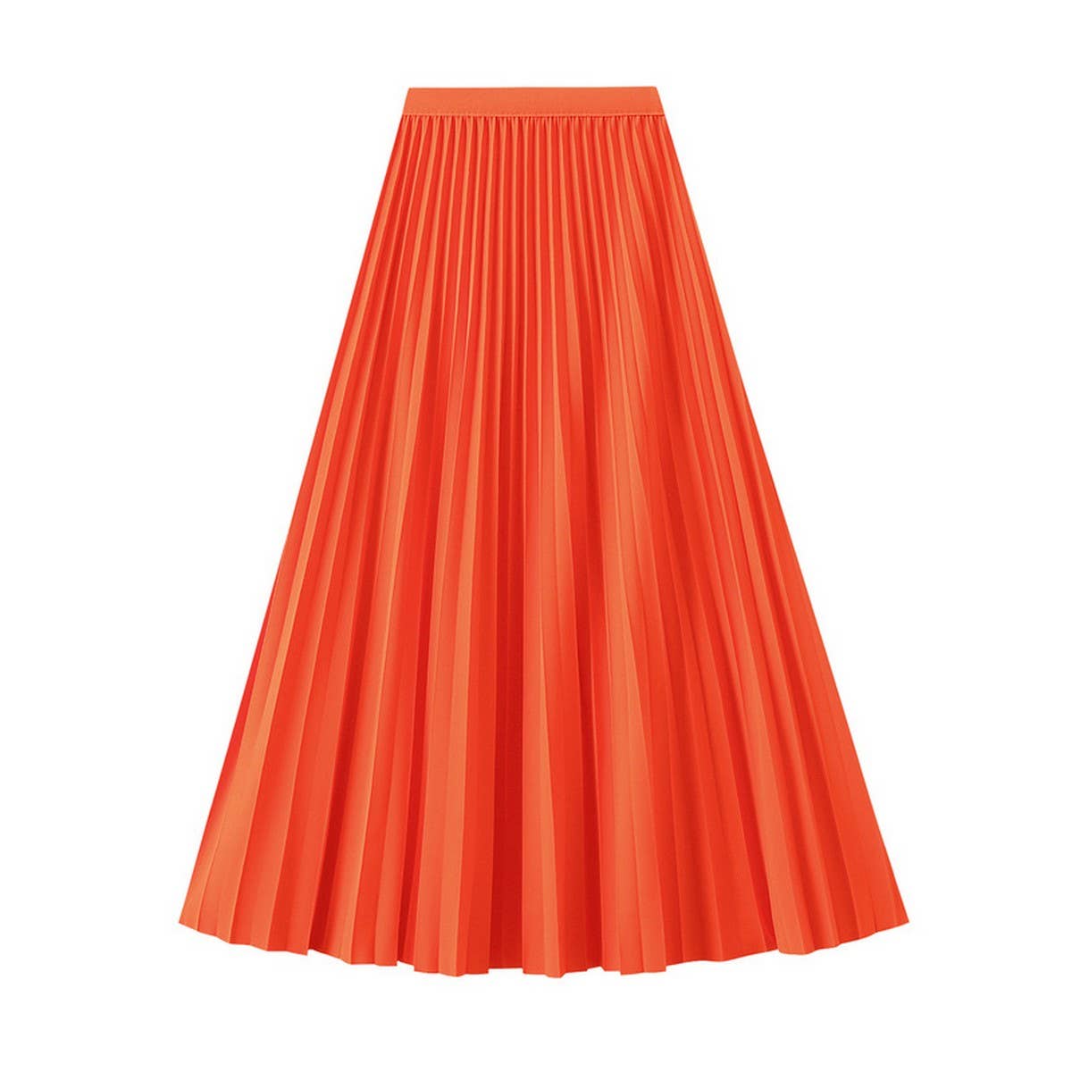 ACCORDION SKIRT LONG HIGH WAISTA LINE PLEATEDSKIRT_CWBMS0293