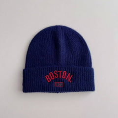 Winter Childrens Embroidered Letter Knitted Hat_Cwah2931
