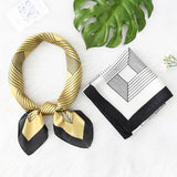 GEOMETRIC SCARF ELEGANT PRINT SQUARE FOR WOMEN_CWASC1166