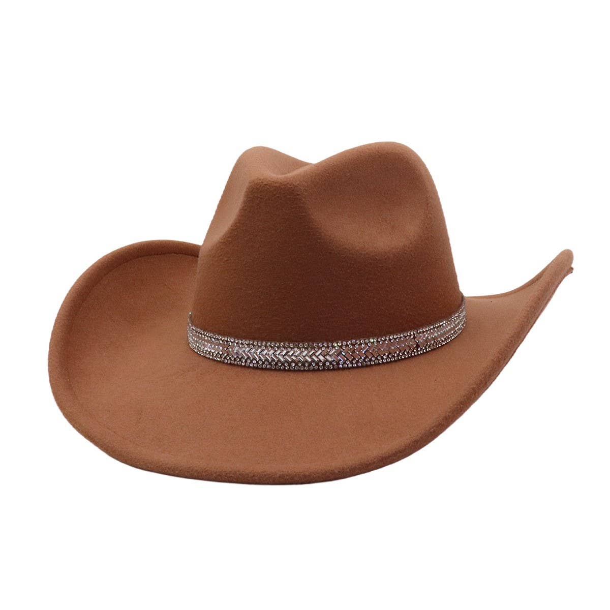 Unisex Wool Cowboy Fedora Ethnic Style Hat_Cwah04404