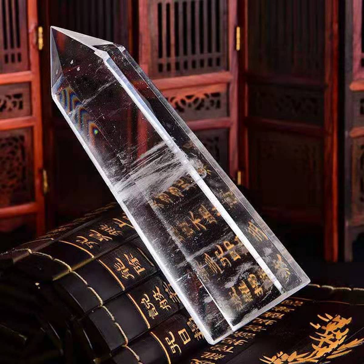CLEAR QUARTZ CRYSTAL POINT HEX TOWER_CWMM8109